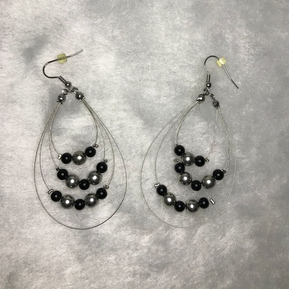 Wire and Bead Earrings